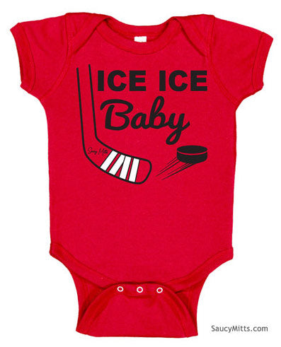 Custom Daddy's Biggest Fan Hockey Baby Bodysuit 