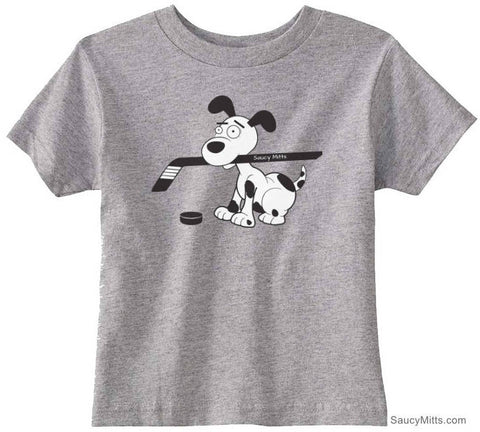 Cartoon Hockey Dog Toddler Shirt