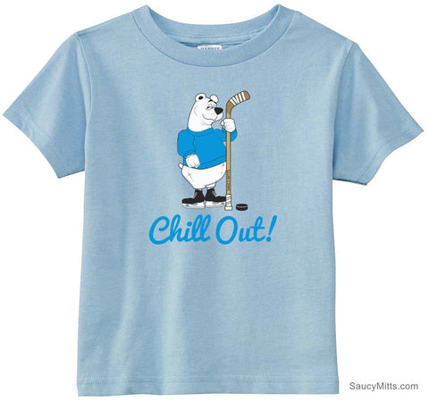 Chill Out Hockey Polar Bear Toddler Shirt