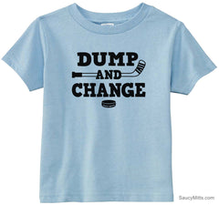 dump and change hockey infant toddler shirt light blue