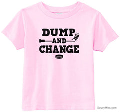 dump and change hockey infant toddler shirt pink