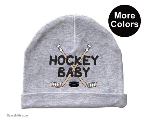 Hockey Baby Beanie - Hockey Sticks